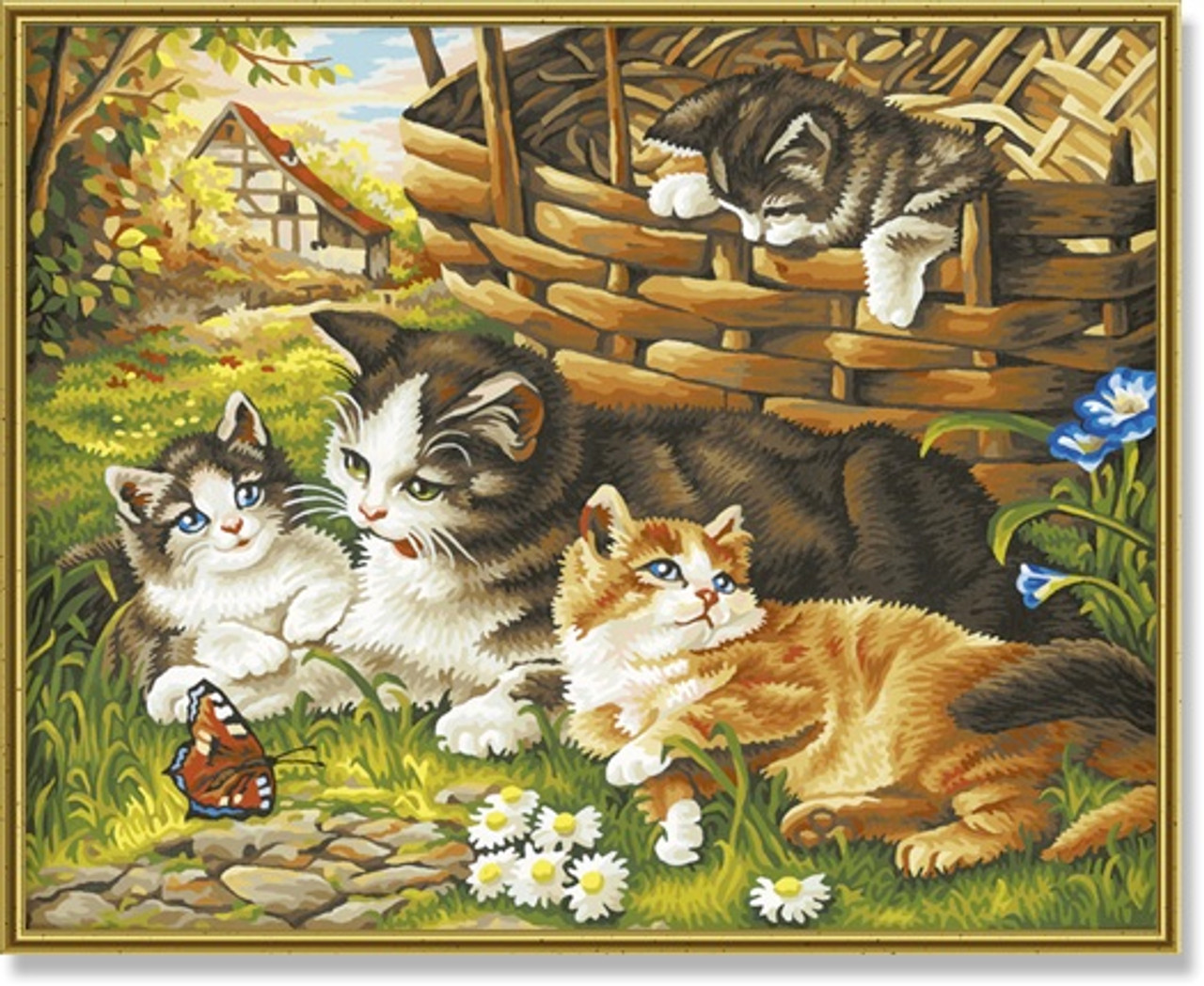 SCHIPPER - The Cat Family - (no mixing) Paint By Number Craft Kit (0361)