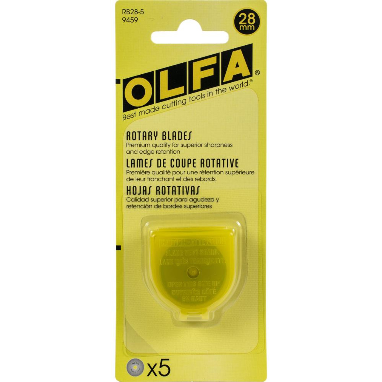 OLFA Rotary Blade Refills, 28 mm, Silver - 5 pack