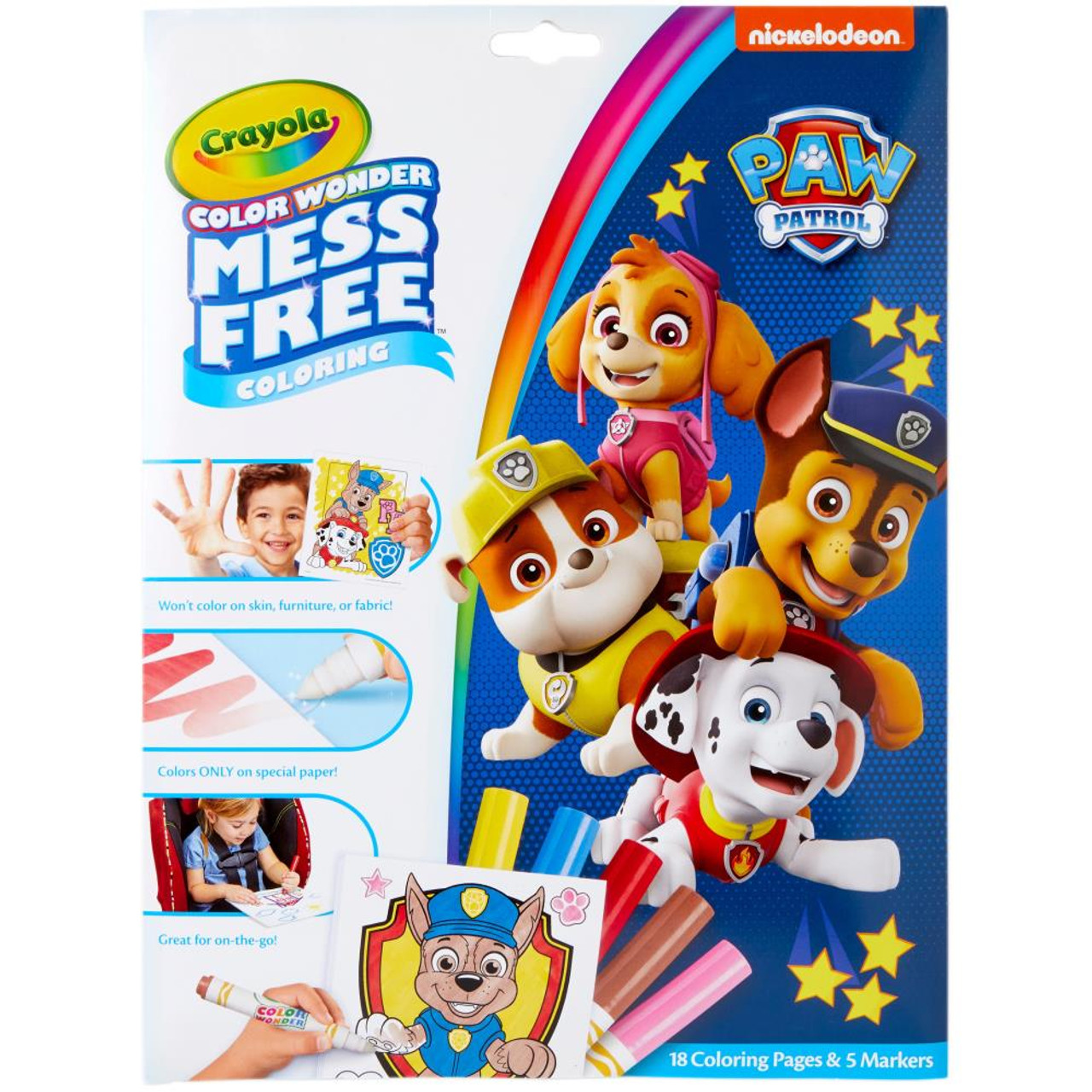 Crayola Color Wonder Mess Free Coloring Pages & Markers, Paw Patrol