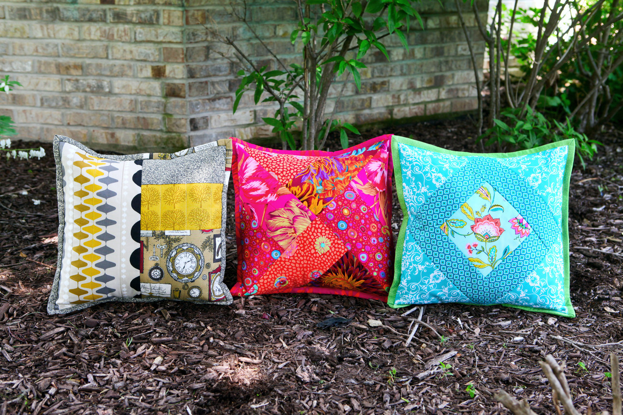 Great deals on June Tailor - Quilt As You Go - Pillow Cover Pattern Kit -  Assorted 3/Pkg (JT1491)