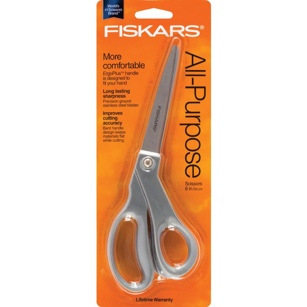 Fiskars Performance Bent Scissors 8-Gray/Silver - 020335026582