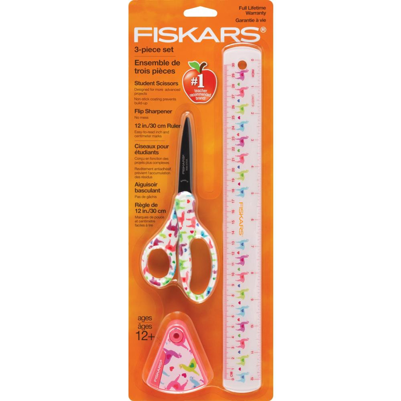 Fiskars Designer Flip Sharpener - Sharpen Pencils & Crayons with