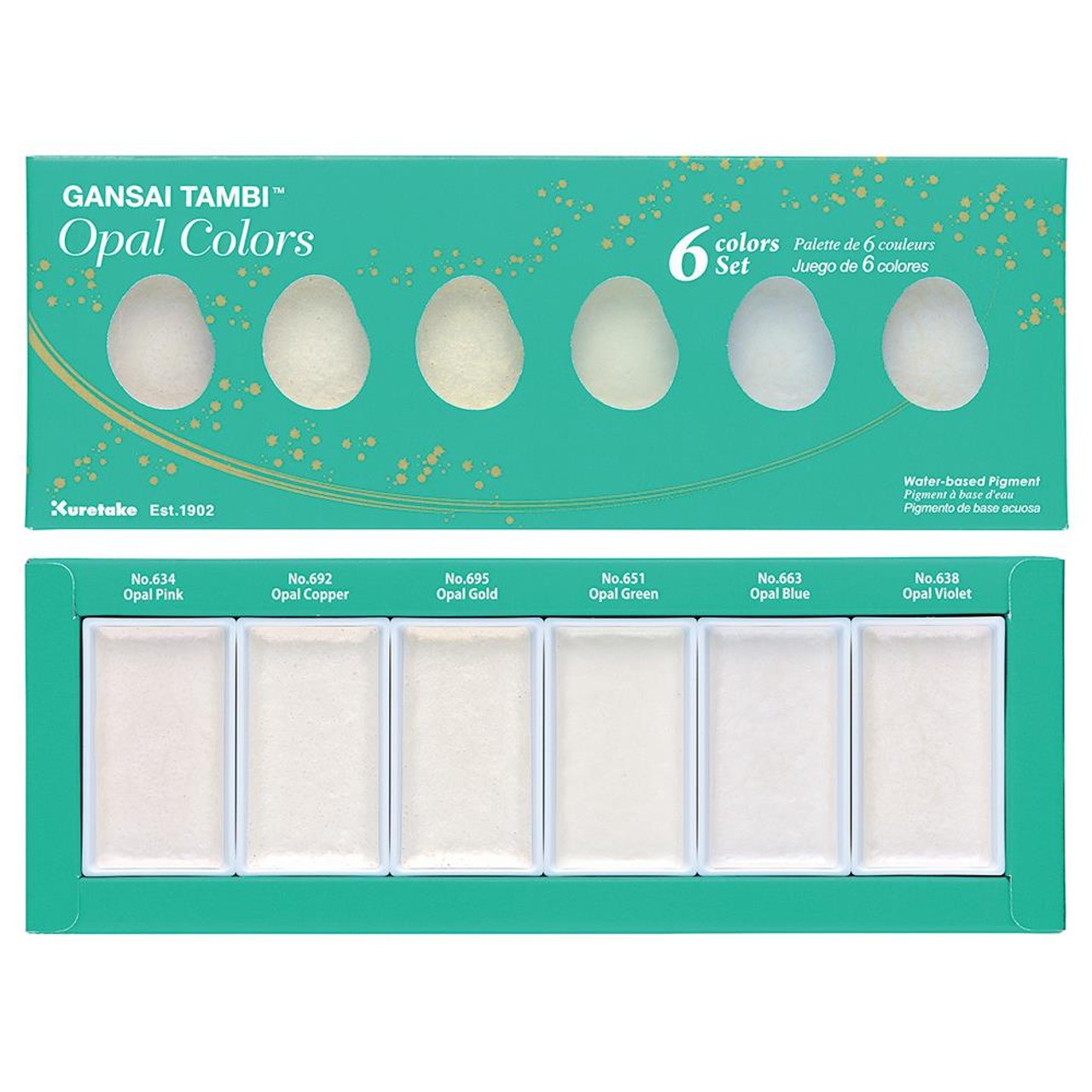 Kuretake Gansai Tambi 6 Color Set (pearl Colors)