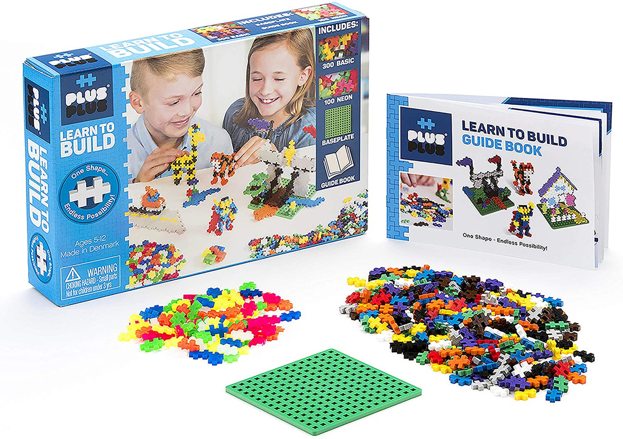  PLUS PLUS - BIG - BIG Picture Puzzles, Basic Color Mix -  Construction Building Stem Toy, Interlocking Large Puzzle Blocks for  Toddlers and Preschool : Toys & Games