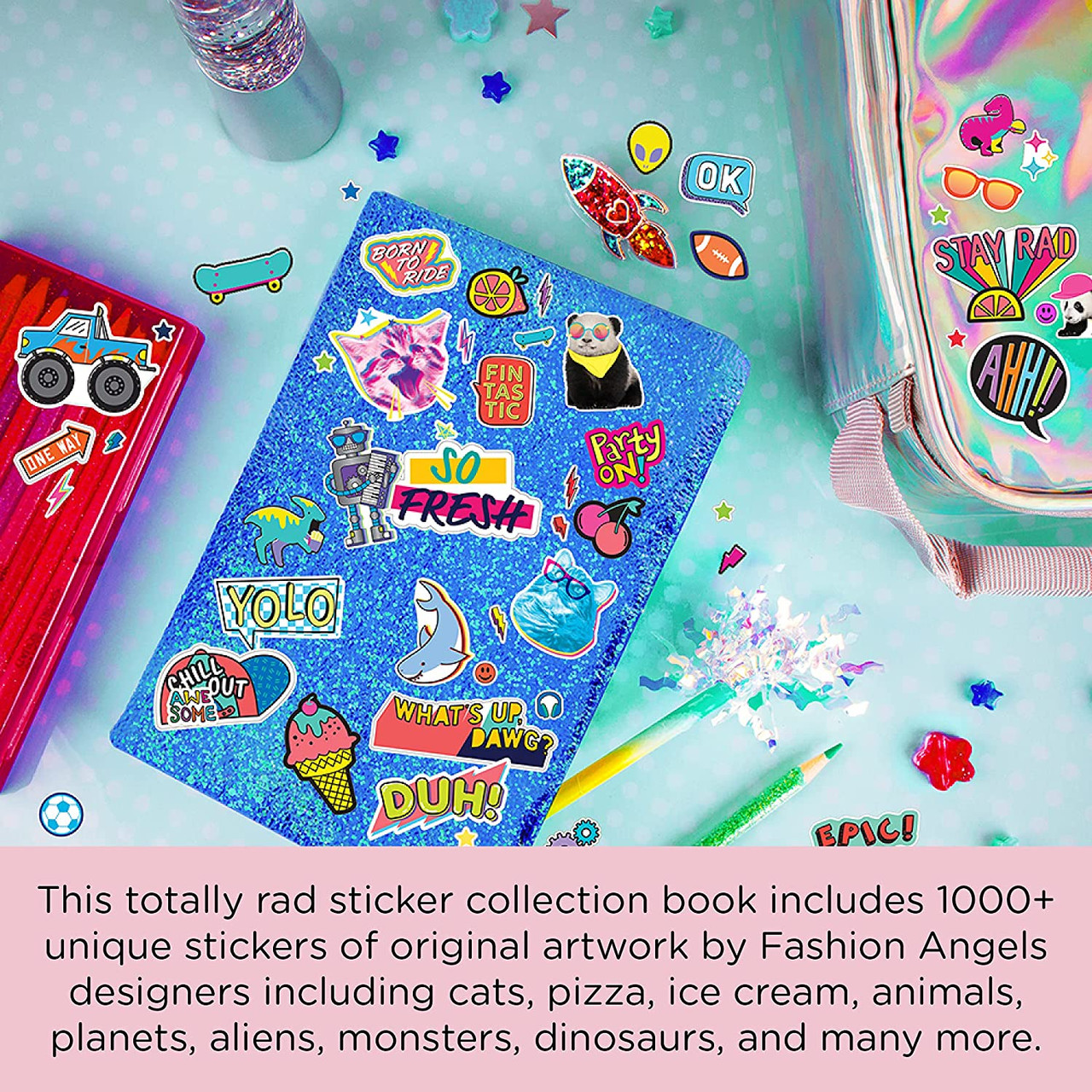 Fashion Angels 1000+ Ridiculously Cute Stickers Series 1 Sticker Book For  Crafts