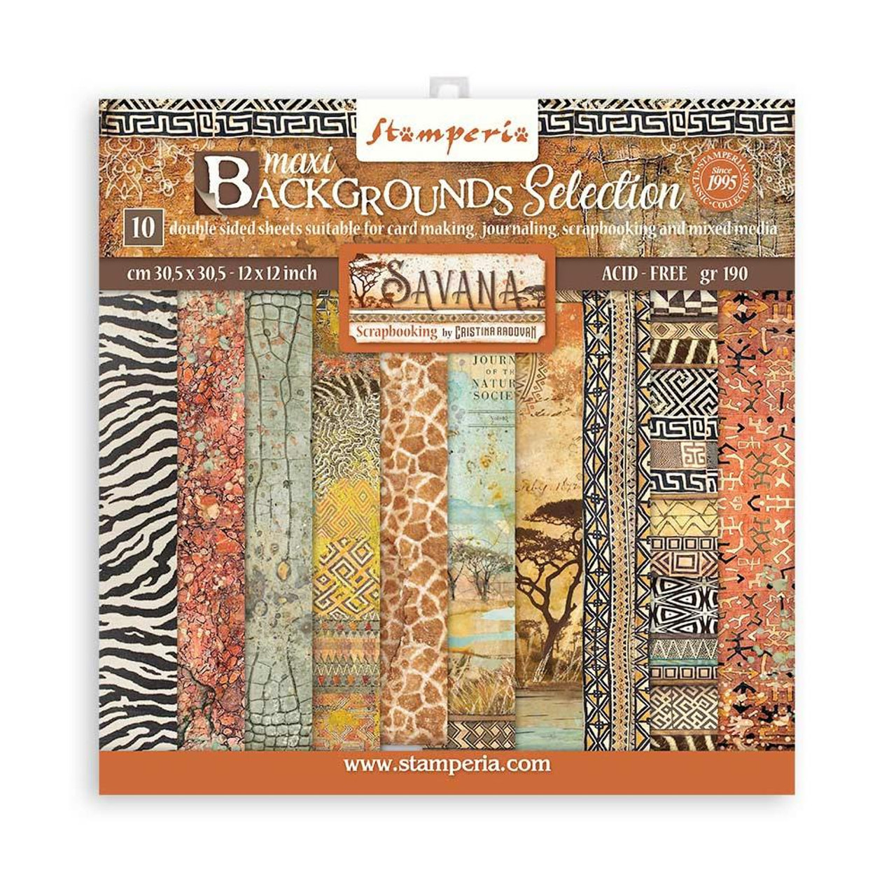 Stamperia Scrapbooking paper Pad 12X12 10 sheets double sided