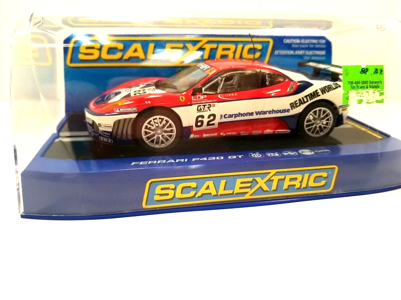 Scalextric 1:32 Slot Car #C2804 Ferrari F430 GT #62 - NIB