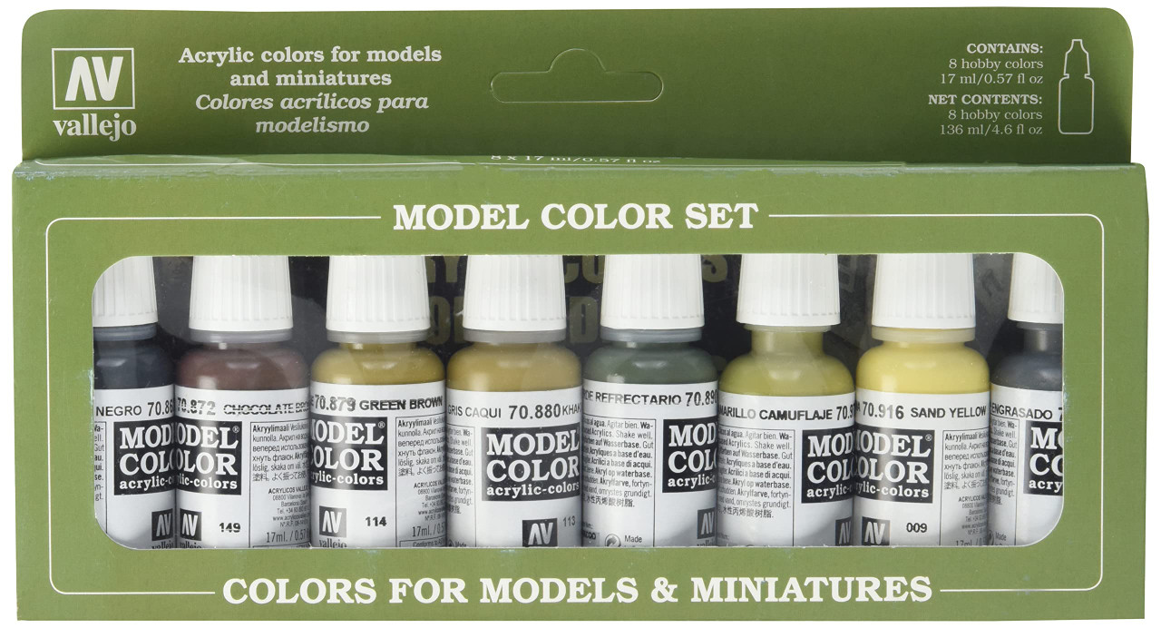 Vallejo Game Ink Paint Set (8 Color) Paint, 0.57 Fl Oz (Pack of 8),Green