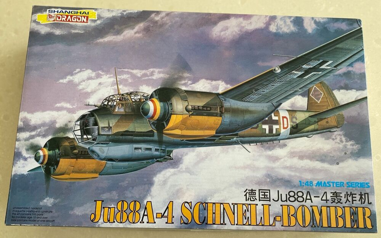 Dragon Model 1:48 Scale Ju88A-4 Schnell-Bomber Airplane Model Kit