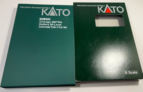 Kato N Scale Metra Chicago Gallery B Level Commuter/3Car Set/Metra