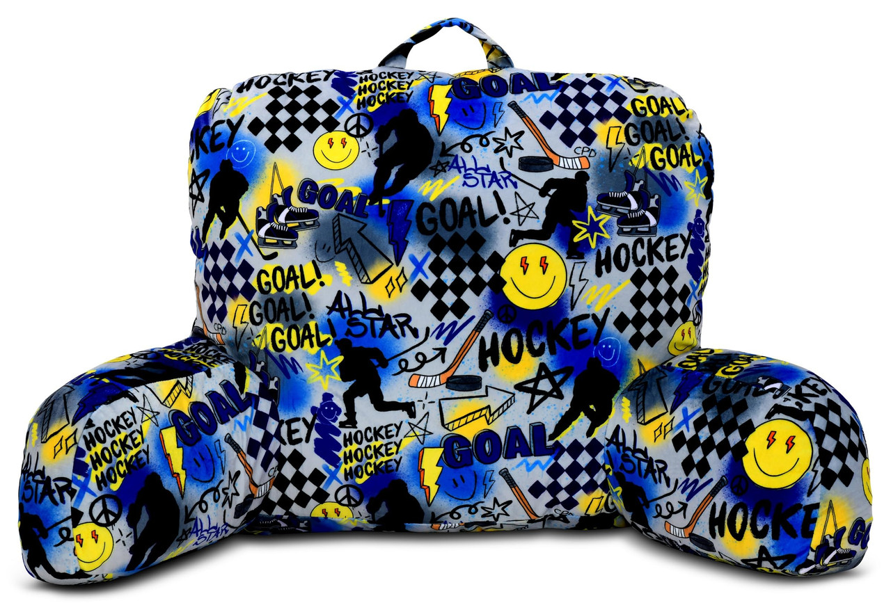 Iscream Corey Paige Designs Play Hockey Lounge and Reading Bed Support Pillow