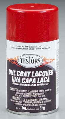 TESTORS - 1837MT Lacquer Spray Revving Red 3 oz. Paint