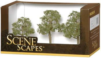 BACHMANN - Scenescapes Elm Trees 3-4 (3) - Train Set Scenery (All Scales) (32008)