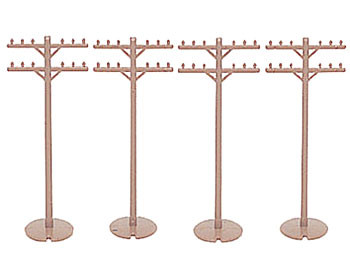 42102 HO Telephone Poles/12pc