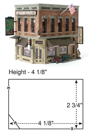 5024 HO Corner Emporium Assembled