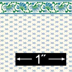 BRODNAX PRINTS - Half Scale (1/2" Scale) Dollhouse Miniature - Wallpaper: Pride And Joy - PACK OF 3 SHEETS (BPHAM104B)