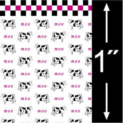 BRODNAX PRINTS - Quarter Inch Scale (1/4" Scale) Dollhouse Miniature - Wallpaper: Cowabunga - PACK OF 3 SHEETS (BPQCT100)