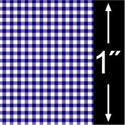 BRODNAX PRINTS - Quarter Inch Scale (1/4" Scale) Dollhouse Miniature - Wallpaper: Gingham Blue - PACK OF 3 SHEETS (BPQGG101)
