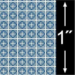BRODNAX PRINTS - Quarter Inch Scale (1/4" Scale) Dollhouse Miniature - Wallpaper: Portuguese Midnight - PACK OF 3 SHEETS (BPQKT201M)