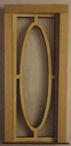 ALESSIO - 1" Scale Large Oval Prairie Door Dollhouse Miniature (2322)