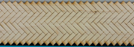ALESSIO - 1" Scale Herringbone Flooring Dollhouse Miniature (FL3)
