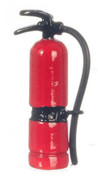 AZTEC - Red Fire Extinguisher - 1 Inch Scale Dollhouse Miniature (G8132)