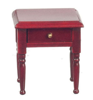 AZTEC - 1 Inch Scale Dollhouse Miniature Bedroom Furniture - Nightstand Mahogany (AZT3204)