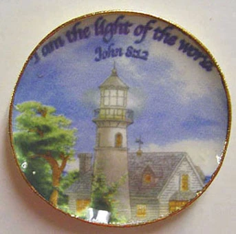 BY BARB - 1" Scale Dollhouse Miniature - Light Of The World Platter (CDD244)