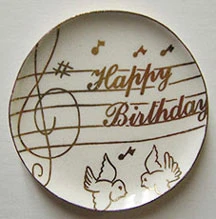 BY BARB - 1" Scale Dollhouse Miniature - Happy Birthday Platter (CDD451)