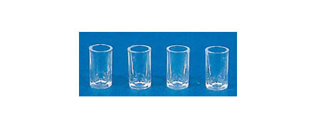 CHRYSNBON - 1 Inch Scale Dollhouse Miniature - Assorted Tumblers 4cs Plastic (CB2721)