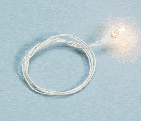 CIR-KIT - Hobby & Miniaturist's Lighting 1.5 Volt Clear G.O.R. Bulb With Green Wire (CK1020)