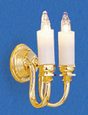 CIR-KIT - 1 Inch Scale Dollhouse Miniature Lighting - Dual Candle Wall Sconce (CK4011)
