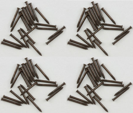 CLASSICS - 1" Scale 1/4 Inch Brads Oil Rubbed Bronze 100 Pack Dollhouse Miniature (05551)