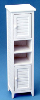 CLASSICS - 1 Inch Scale Dollhouse Miniature Bathroom Furniture - Bath Cabinet White (CLA10733)
