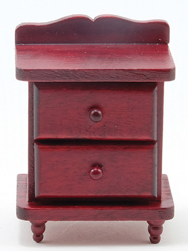 CLASSICS - 1" Scale Night Stand Mahogany Dollhouse Miniature (10976)