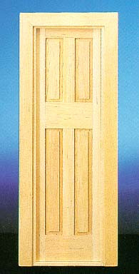 Handley Dollhouse Miniature False Door - 1:12 Scale, Unfinished Wood, 2-3/4"W X 6-3/8"H For Adult Collectors