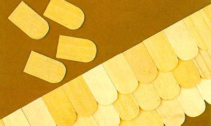 CLASSICS - 1 Inch Scale Dollhouse Miniature FISH SCALE SHINGLES (70257)