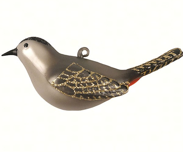 Gray Catbird Glass Ornament - Thumbnail 4