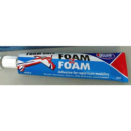 DELUXE MATERIALS Foam 2 Foam Safe Glue 50ml (DLMAD34) 5060243900296