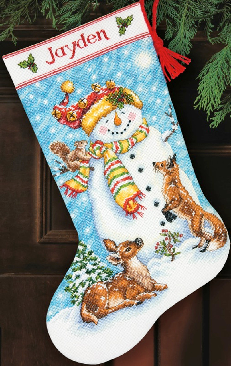 Dimensions Counted Cross Stitch Kit 16 Long-Snow Bears Stocking (14 Count)