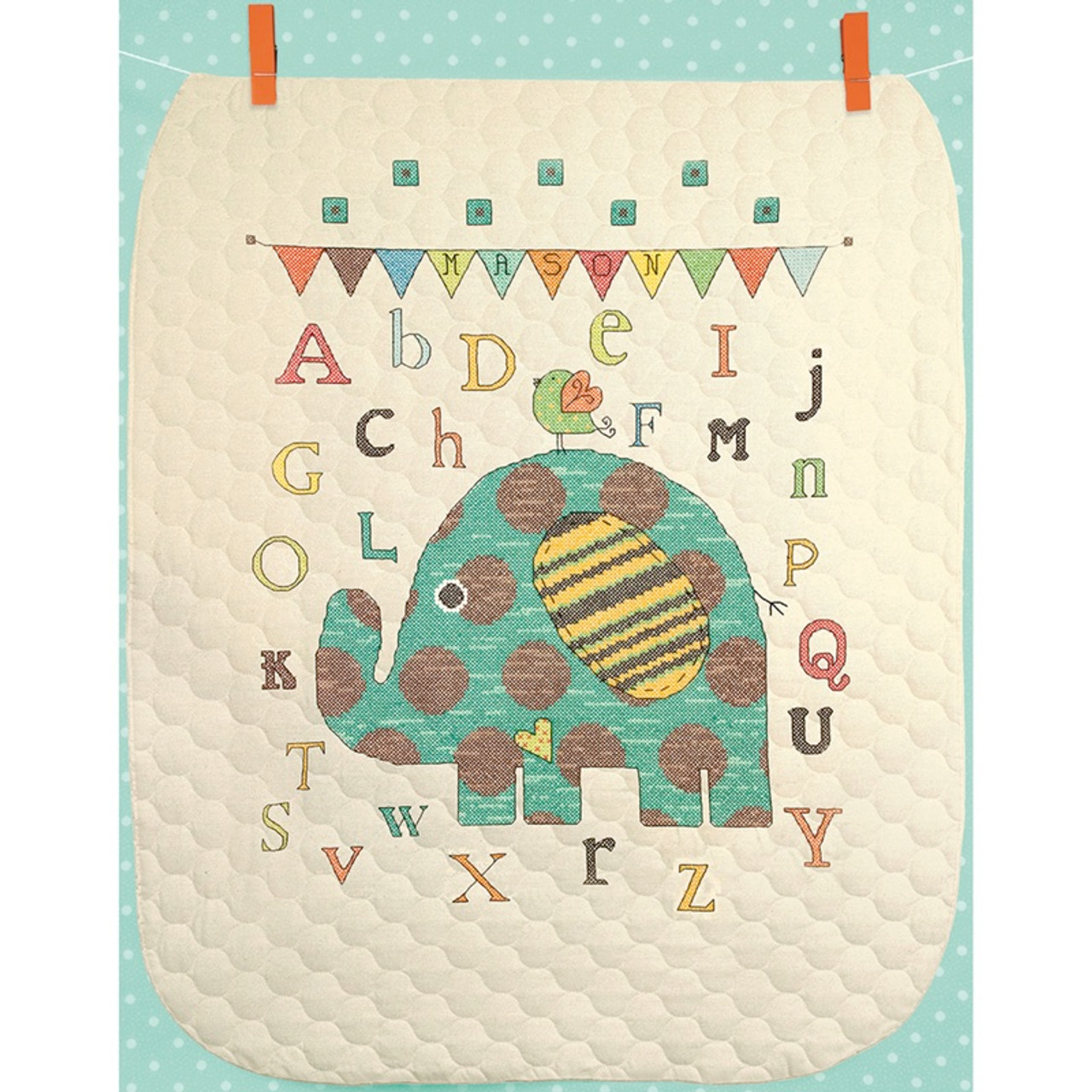 Cross Stitch Baby Quilt Kit - Lamb - Crafts Direct