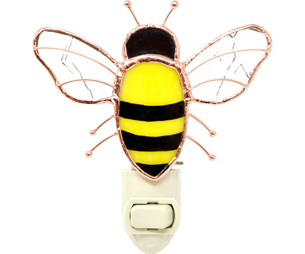 Gift Essentials Stained Glass Bee Nightlight - Thumbnail 2