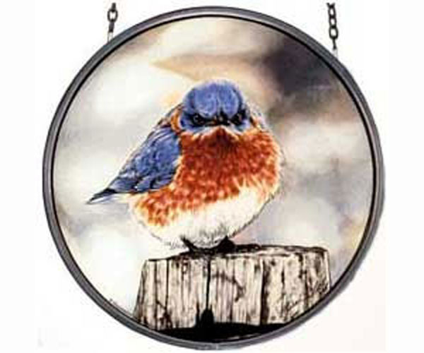 GLASSMASTERS - Mad Bluebird Art Decor Suncatcher - Thumbnail 4
