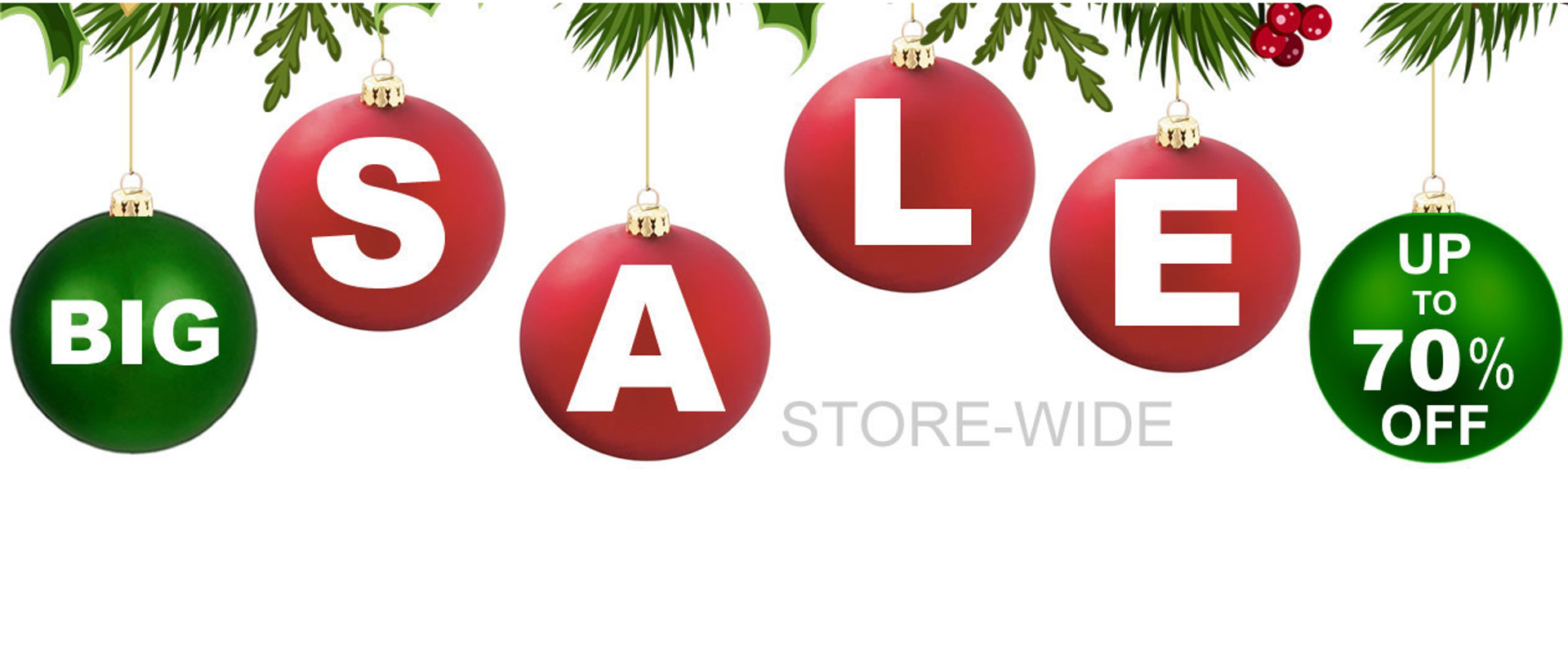 Big Store-Wide Holiday Sale - Up to 70% Off