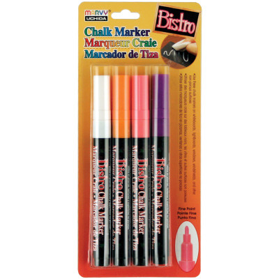 Marvy Bistro Chalk Marker Fine Tip- Classic Set 482-4E