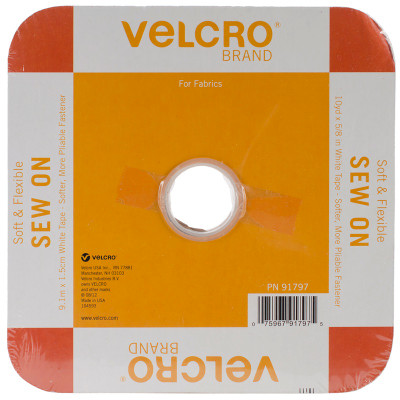 VELCRO Brand For Fabrics Sew On Soft and Flexible Tape No Ironing