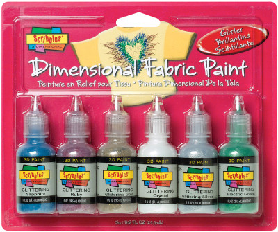 Scribbles 3D Fabric Paint Pens 10 Pkg Assorted