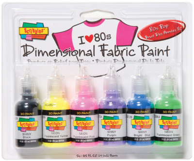 Scribbles 11310 3D Fabric Paint Shiny- Pink Surprise