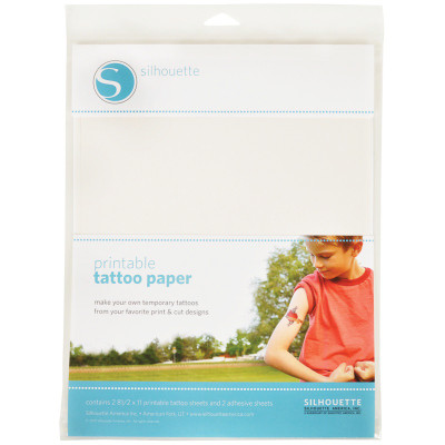 Styled Basics Printable Temporary Tattoo Transfer Paper, 3 White Sheets,  8.5 x 11 Each, For Use With InkJet Printer 
