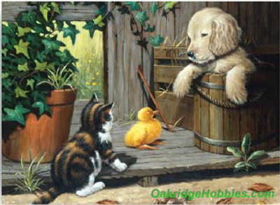 My First Paint by Number Kit 2/Pkg-Kitten & Puppy